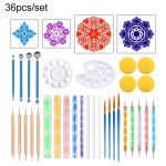 Punktmalerei Mandala Keramik Dekoration DIY Spiralstab Werkzeugset, 36pcs/set, 35pcs/set