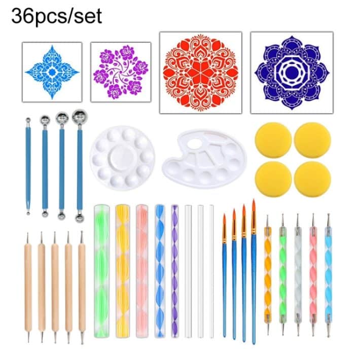 TBD0603529901.jpg Punktmalerei Mandala Keramik Dekoration DIY Spiralstab Werkzeugset, 36pcs/set, 35pcs/set – Bild 1