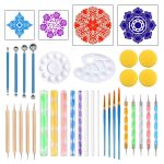 Punktmalerei Mandala Keramik Dekoration DIY Spiralstab Werkzeugset, 36pcs/set, 35pcs/set – Bild 5