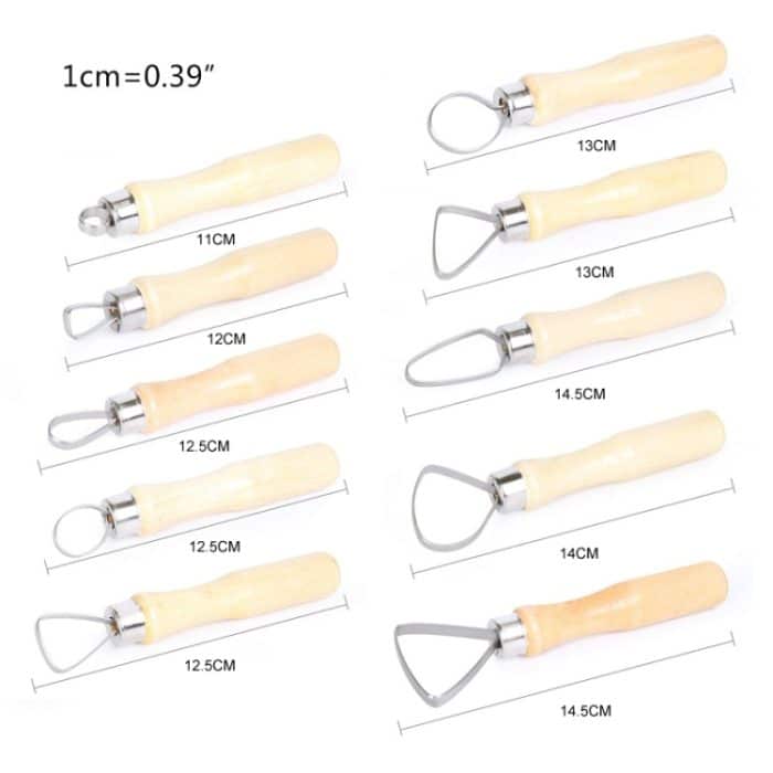 10 Stück/Set Art Pottery Clay Bulk Scraper Tools, 10pcs/set – Bild 3