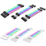 5V ARGB Neon-Farblinie, 24pin Motherboard Power Supply Light Wire Black, Double 8pin Graphics Card Power Supply Wire Black, 24pin Motherboard Power Supply Light Wire White, Double 8pin Graphics Card Power Supply Wire White – Bild 2