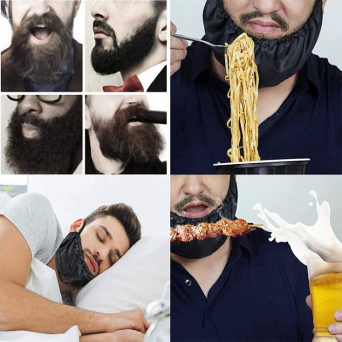 5 Stück Bartschutz für Männer, öl- und schmutzabweisend, Bartbeutel, Beard Cover – Bild 6