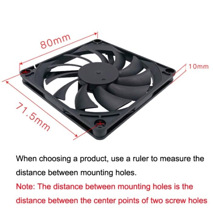 LÜFTER Ice Soul F8010 Ultradünner 4-Pin-PWM-Gehäuselüfter mit intelligenter Geschwindigkeitsanpassung – Bild 6