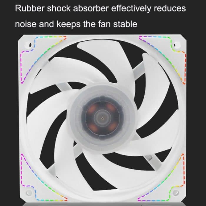 MF12025 5V ARGB 12cm Shenguang Synchroner Wasser-Kälte-Kühler, großes Luftvolumen, Gehäuselüfter, MF12025 White, MF12025 Black – Bild 6