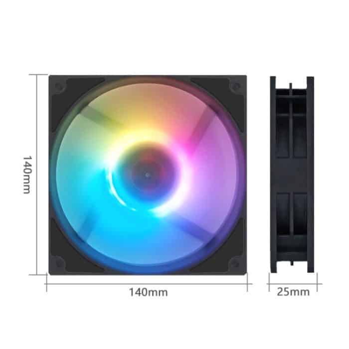 MF14025 5V ARGB 14cm Shenguang Synchronous Magnetic Evitation Dynamic Pressure Bearing Row Chassis Fan, MF14025 Black, MF14025 White – Bild 2