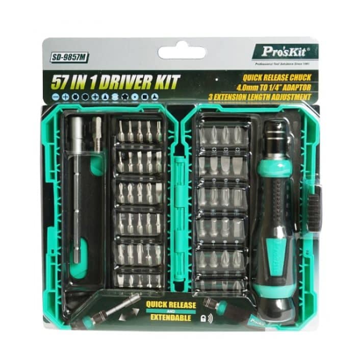 ProsKit SD-9857M 57-in-1-Reparatur-Schraubendreher-Set Telefon-Computer-Demontagewerkzeuge – Bild 9