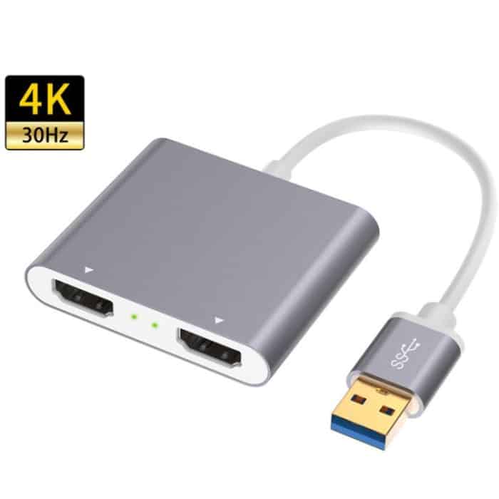 USB 3.0 zu Dual HDMI High Definition Konverter 4K USB Same Screen Extender – Bild 2