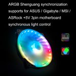 LÜFTER 2020 5V ARGB 20cm Großes Luftvolumen Langsamer Mainboard-Gehäuselüfter – Bild 6