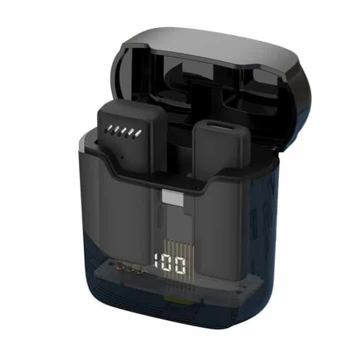 Kabelloses Lavalier-Mikrofon mit Geräuschunterdrückung und Ladeetui, S11 Single Microphone Black USB-C/Type-C Interface, S11 Single Microphone Black 8 Pin Interface – Bild 3