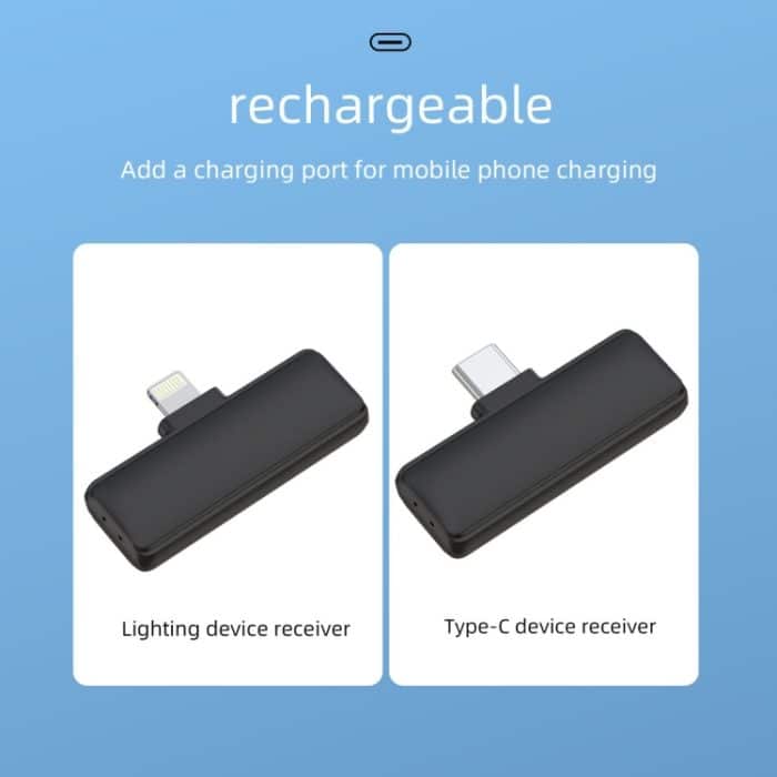 Kabelloses Lavalier-Mikrofon mit Geräuschunterdrückung und Ladeetui, S11 Single Microphone Black USB-C/Type-C Interface, S11 Single Microphone Black 8 Pin Interface – Bild 9