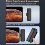 Kabelloses Lavalier-Mikrofon mit Geräuschunterdrückung und Ladeetui, S11 Single Microphone Black USB-C/Type-C Interface, S11 Single Microphone Black 8 Pin Interface – Bild 10