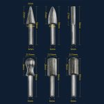 Rotierendes Tranchiermesser aus Hartstahl mit hohem Kohlenstoffgehalt, Schleifkopf-Set, 6pcs/set Carving Knife – Bild 3