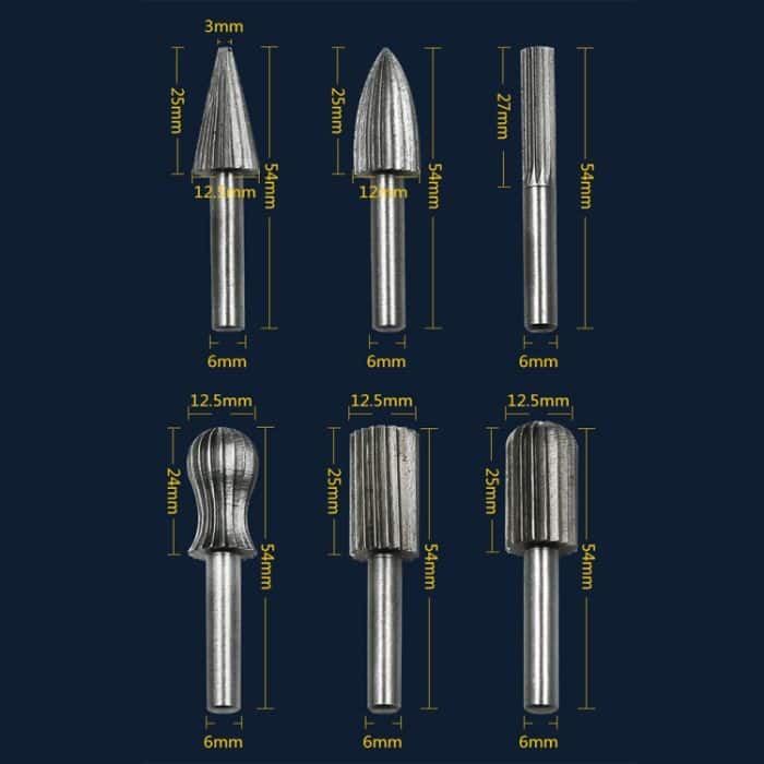 Rotierendes Tranchiermesser aus Hartstahl mit hohem Kohlenstoffgehalt, Schleifkopf-Set, 6pcs/set Carving Knife – Bild 3