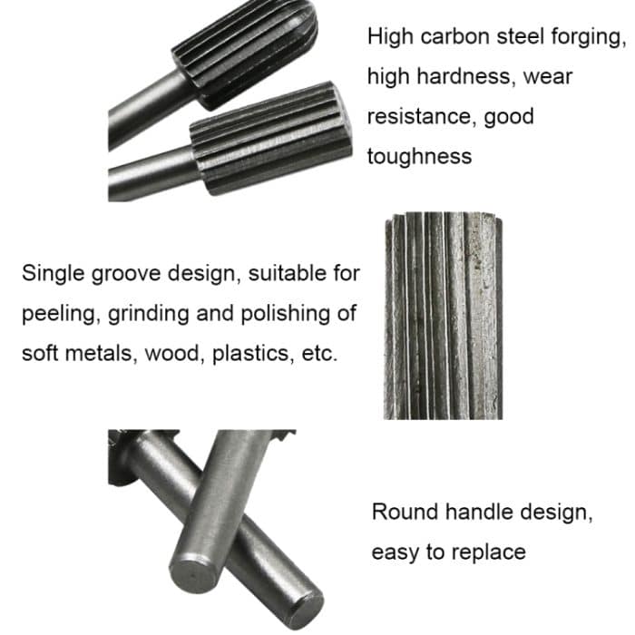 Rotierendes Tranchiermesser aus Hartstahl mit hohem Kohlenstoffgehalt, Schleifkopf-Set, 6pcs/set Carving Knife – Bild 4