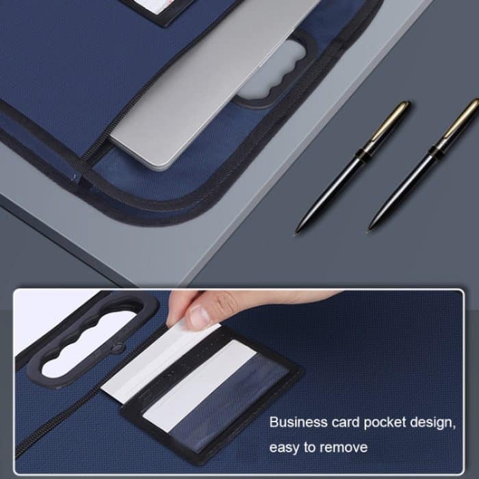 Multifunktionale Business-Aktentasche, Aktentasche aus Oxford-Stoff mit großem Fassungsvermögen, with Card Bag, Blue – Bild 5