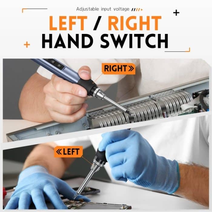 FNIRSI HS-01 Smart Lötkolben Digitalanzeige Tragbare Mini-Lötstation, Blue KR, Black BC2 – Bild 5