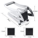 JD-052 Edelstahl-Pommes-Frites-Schnitt, multifunktionaler manueller Pommes-Frites-Schnitt für zu Hause, Potato Cutter 4, Potato Cutter 5 – Bild 3