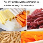 JD-052 Edelstahl-Pommes-Frites-Schnitt, multifunktionaler manueller Pommes-Frites-Schnitt für zu Hause, Potato Cutter 4, Potato Cutter 5 – Bild 7