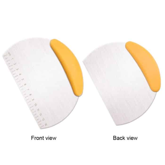 2 große und breite Ausstecher, Nougatausstecher mit Schuppenschneider, 2pcs Large (Yellow) – Bild 3