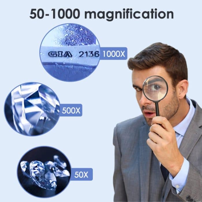 HJ1000 50-1000X Diamant-Taillencode-Mikroskop GIA-Schmuck-Taillencode-Instrument – Bild 8