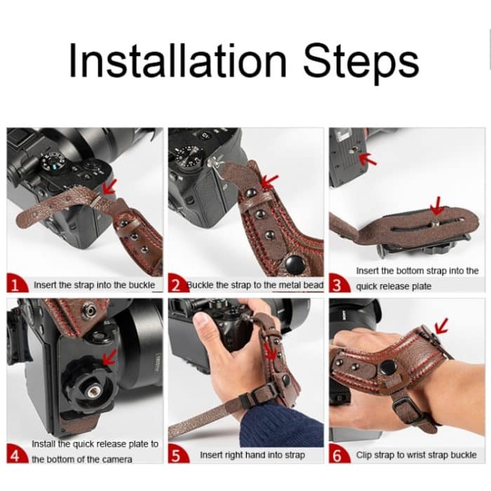 SLR-Kamera-Handschlaufe, Kamera-Anti-Drop-Mikrofaser-Leder-Handschlaufe – Bild 8