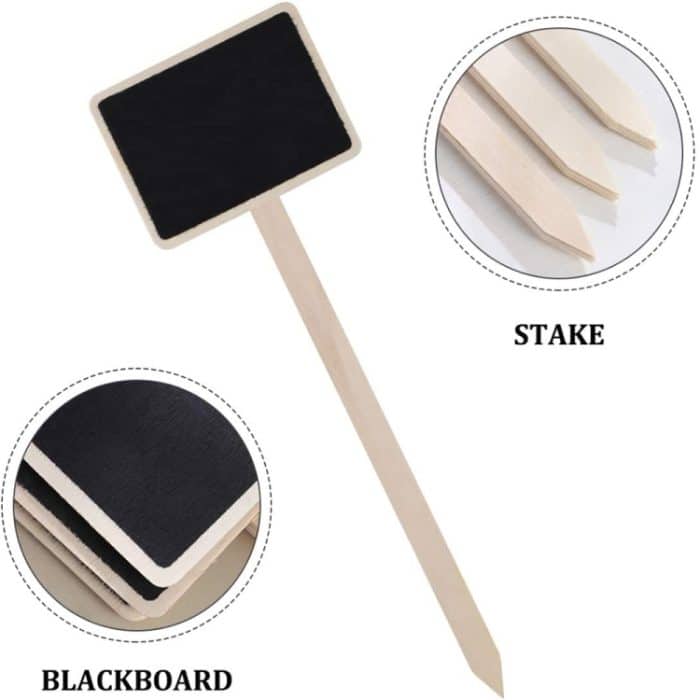 ZX507 10 Stück hölzerne Plug-in-DIY-Nachrichtentafel, Mini-Pflanzennamensschilder, Desktop-Anzeigetafel – Bild 4