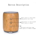 BT811 Mini-Holz-Bluetooth-Lautsprecher, unterstützt TF-Karte und 3,5 mm AUX, BT811 (Black), BT811 (Silver Gray) – Bild 5