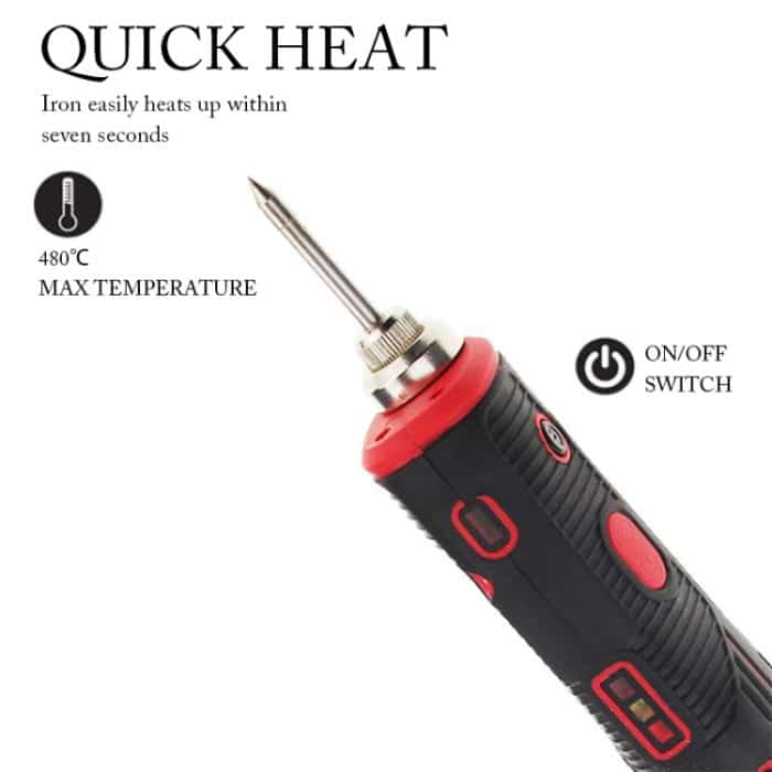 USB-wiederaufladbares tragbares kabelloses Lötkolben-Set – Bild 5