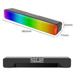 E-3562 Desktop-Langstreifen-Multifunktions-RGB-Buntlicht-Bluetooth-Wireless-Lautsprecher, E-3562 (Black) – Bild 3