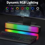 E-3562 Desktop-Langstreifen-Multifunktions-RGB-Buntlicht-Bluetooth-Wireless-Lautsprecher, E-3562 (Black) – Bild 5