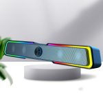 HP DHE6002S RGB-Beleuchtung, HiFi-Soundeffekt, Computer-Audio-Desktop-Langstreifenlautsprecher, Wired Version, Wired+Bluetooth Version – Bild 2