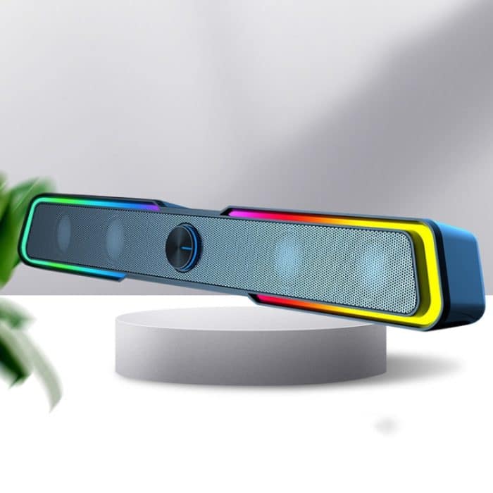 HP DHE6002S RGB-Beleuchtung, HiFi-Soundeffekt, Computer-Audio-Desktop-Langstreifenlautsprecher, Wired Version, Wired+Bluetooth Version – Bild 2