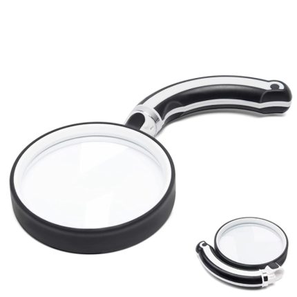 Klappbare, drehbare Handlupe mit Gummigriff, 75mm, 90mm, 100mm