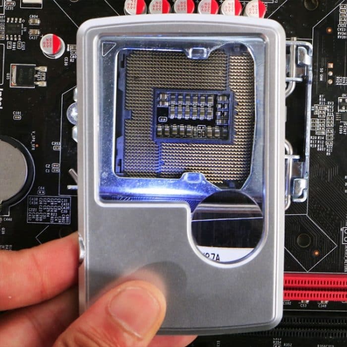 2 Stück 3-6 Mal Kartentyp Tragbare Lupe Rechteckiges LED-Licht – Bild 7