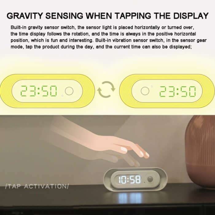 D05 Intelligentes magnetisches Induktions-Nachtlicht mit Zeitanzeige, Spezifikation:, Touch Dimming, Knob Dimming – Bild 6
