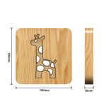 FS-T2330W 3D Holzschnitzerei Giraffe Tischlampe USB Nachtlicht Basteln – Bild 3