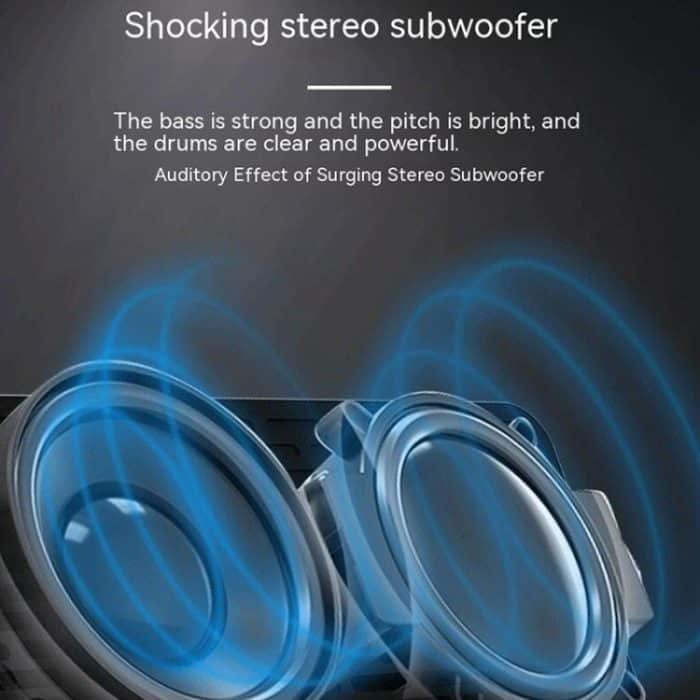 BT510 15W LED-Uhr, kabelloses Aufladen, Bluetooth-Lautsprecher, multifunktionaler intelligenter Spiegel, Wecker, Audio, BT510 (White), BT510 (Iron Black) – Bild 6