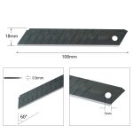 KAKC-18 schwarze Klinge, 18 mm Wandschneiderklinge, Spezifikation:, 10pcs /Box, 100pcs /Box – Bild 3