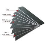 KAKC-18 schwarze Klinge, 18 mm Wandschneiderklinge, Spezifikation:, 10pcs /Box, 100pcs /Box – Bild 5