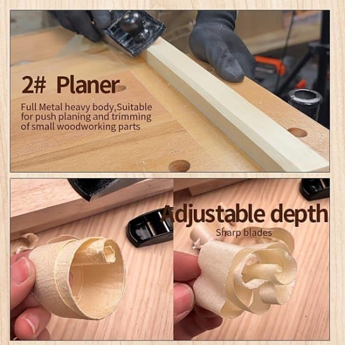 RUITOOL Holzbearbeitungshobel, Metall-Kurzhobel, Kantentrimmen, Fasenhobel, Small Planer, Medium Planer – Bild 7