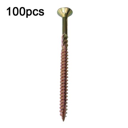 RUITOOL T25 100 Stück Holzbearbeitungsschrauben Torx selbstschneidende Schrauben, 5 x 80mm, 4.5 x 60mm, 4.5 x 45mm, 4.5 x 35mm