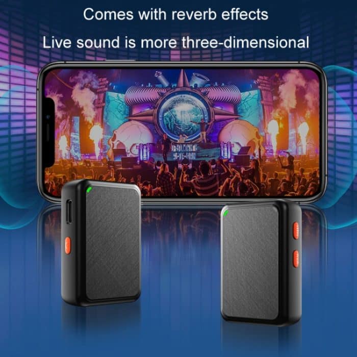 APEXEL APL-MIC009 One For Two Outdoor-Live-Mikrofon mit Geräuschunterdrückung, APL-MIC009 – Bild 14