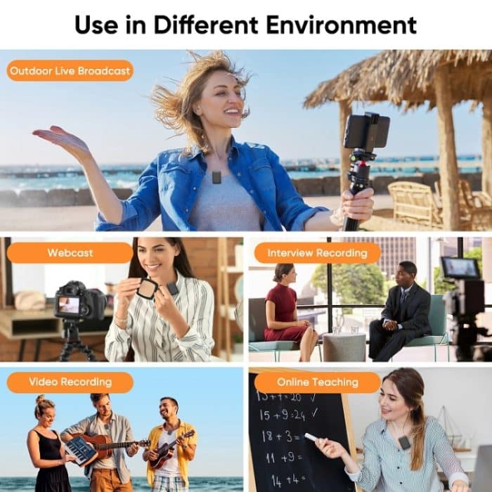 APEXEL APL-MIC009 One For Two Outdoor-Live-Mikrofon mit Geräuschunterdrückung, APL-MIC009 – Bild 15