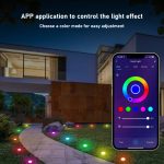 SKS-JZ-13 DC 12V 10m 15 LEDs Bluetooth RGB Rasenlichterkette Wasserdichte LED-Erdleuchten, US Plug, EU Plug, UK Plug, AU Plug – Bild 3