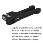 Abisolierwerkzeug für optische Fasern, Flachbandrohr, horizontaler Kabelabisolierer, Horizontal Black – Bild 5