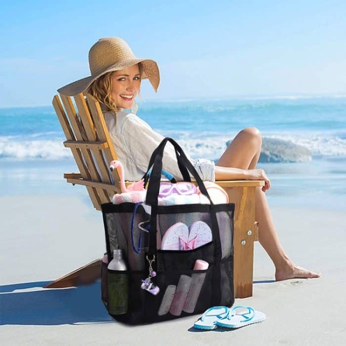 Schwimmende Strandtasche aus Mesh mit großem Fassungsvermögen – Bild 8