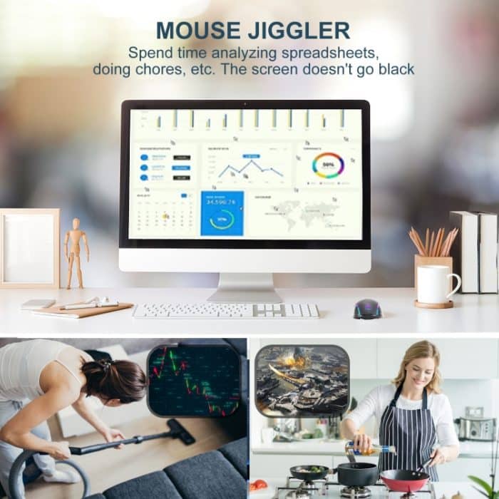 E50 2.4G Wireless Mouse Jiggler Tragbare kabellose Maus mit 7 Tasten – Bild 6