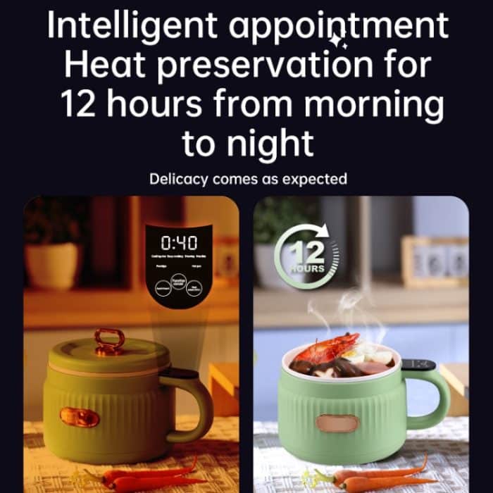 MC12B Kleiner, multifunktionaler Instant-Nudel-Kochtopf für zu Hause, antihaftbeschichtet, elektrisch, US-Stecker, MC12B – Bild 7