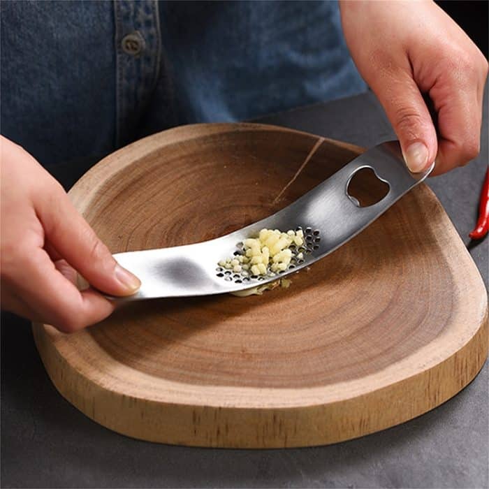 WGKT0089 430 Edelstahl Bootsförmige Knoblauchmühle Manuelle Knoblauchpresse Werkzeuge Küchenhelfer, Garlic Grinder(Style 1), Garlic Grinder(Style 2) – Bild 5