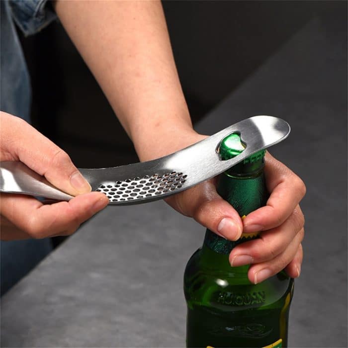 WGKT0089 430 Edelstahl Bootsförmige Knoblauchmühle Manuelle Knoblauchpresse Werkzeuge Küchenhelfer, Garlic Grinder(Style 1), Garlic Grinder(Style 2) – Bild 7